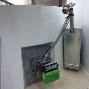 Bruciatore a pellet di legno da 50 kW installato su forno da pane